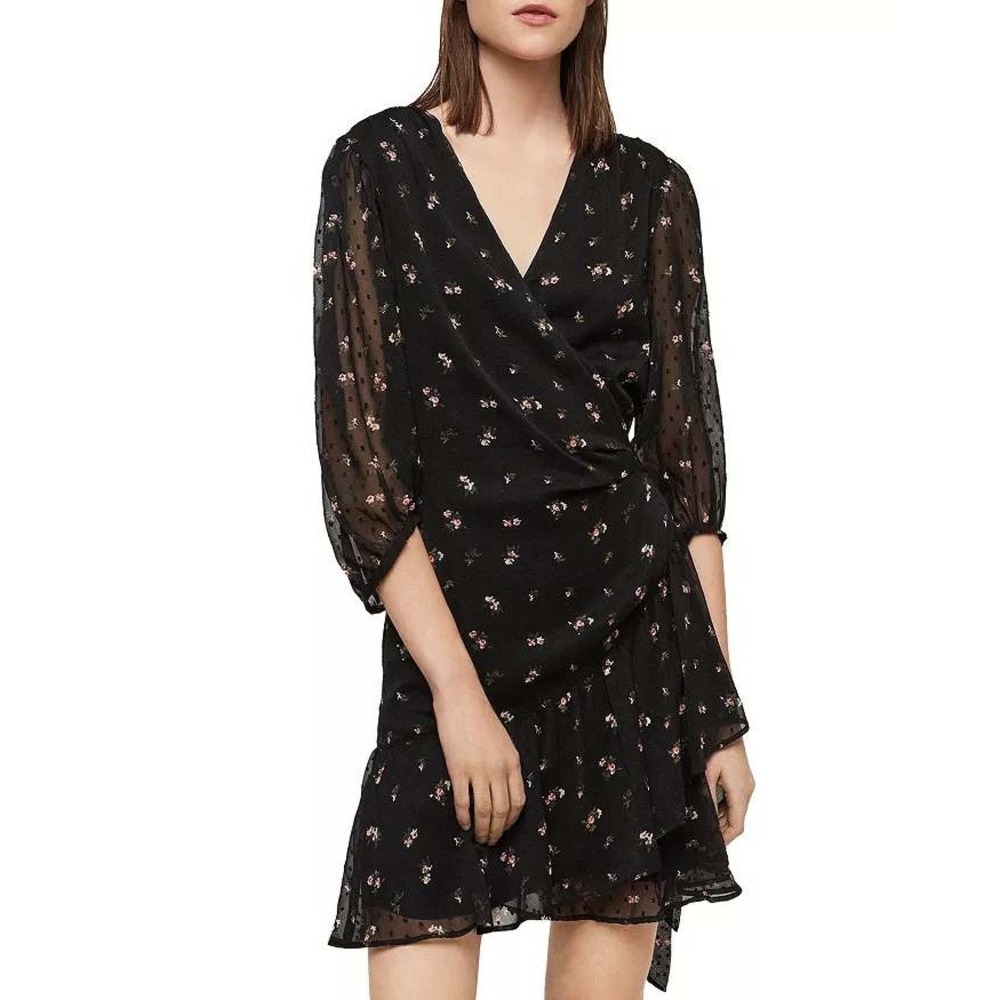AllSaints Jade Aster Clip Dot Wrap Dress‎